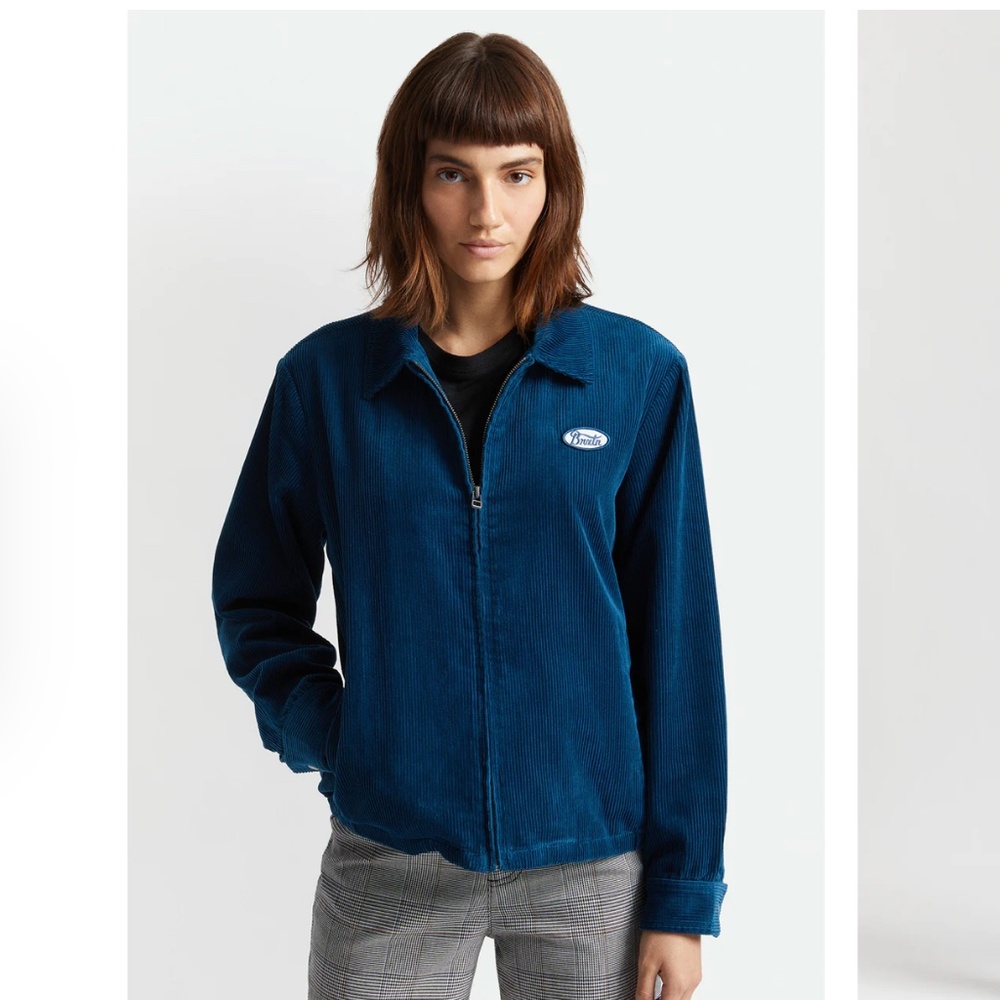 Brixton utopia corduroy jacket in blue, XS, unisex NWT